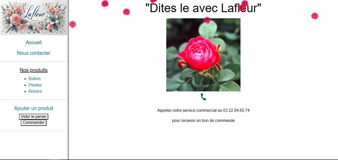 Capture d'écran du projet LaFleur