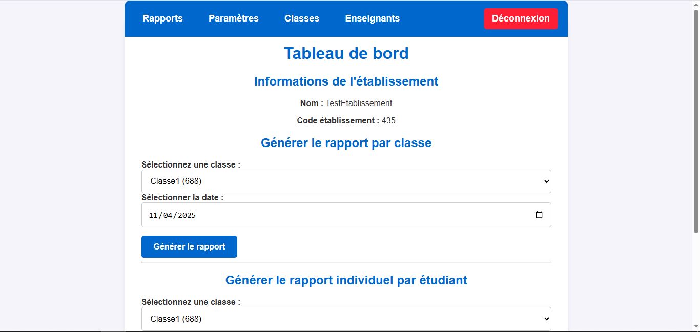 Capture d'écran du dashboard QRSign